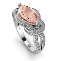 Milgrain Marquise Morganite Engagement Ring - Marley No. 903 image 1