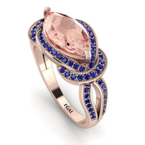 Milgrain Marquise Morganite Engagement Ring - Marley No. 914 image 1