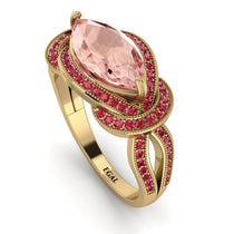 Milgrain Marquise Morganite Engagement Ring - Marley No. 910 image 1