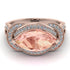 Milgrain Marquise Morganite Engagement Ring - Marley No. 902