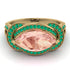 Milgrain Marquise Morganite Engagement Ring - Marley No. 904