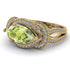 Milgrain Marquise Peridot Engagement Ring - Marley No. 701