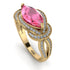 Milgrain Marquise Pink Moissanite Engagement Ring - Marley No. 801 image 1