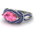 Milgrain Marquise Pink Moissanite Engagement Ring - Marley No. 815 image 2