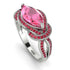Milgrain Marquise Pink Moissanite Engagement Ring - Marley No. 812