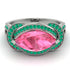 Milgrain Marquise Pink Moissanite Engagement Ring - Marley No. 806 image 3