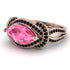 Milgrain Marquise Pink Moissanite Engagement Ring - Marley No. 808 image 2