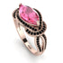 Milgrain Marquise Pink Moissanite Engagement Ring - Marley No. 808