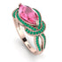 Milgrain Marquise Pink Moissanite Engagement Ring - Marley No. 805 image 1