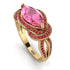 Milgrain Marquise Pink Moissanite Engagement Ring - Marley No. 810 image 1