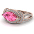 Milgrain Marquise Pink Moissanite Engagement Ring - Marley No. 802 image 2