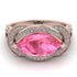 Milgrain Marquise Pink Moissanite Engagement Ring - Marley No. 802 image 3
