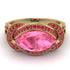 Milgrain Marquise Pink Moissanite Engagement Ring - Marley No. 810