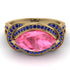 Milgrain Marquise Pink Moissanite Engagement Ring - Marley No. 813 image 3