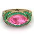 Milgrain Marquise Pink Moissanite Engagement Ring - Marley No. 804