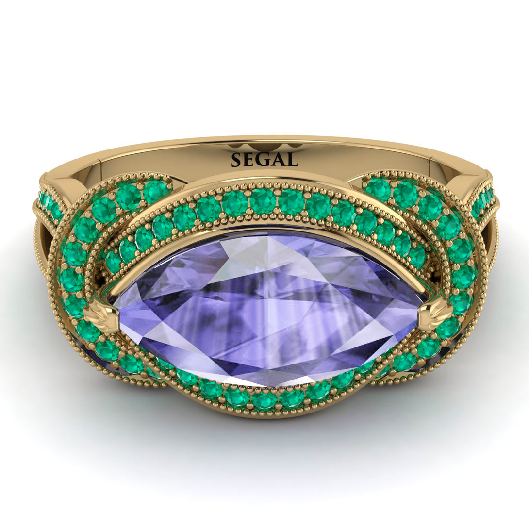 Milgrain Marquise Tanzanite Engagement Ring - Marley No. 204