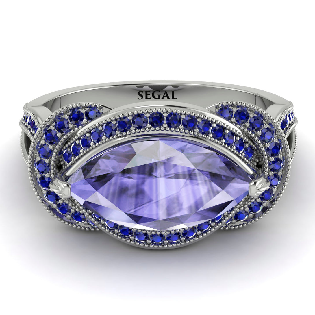 Milgrain Marquise Tanzanite Engagement Ring - Marley No. 215