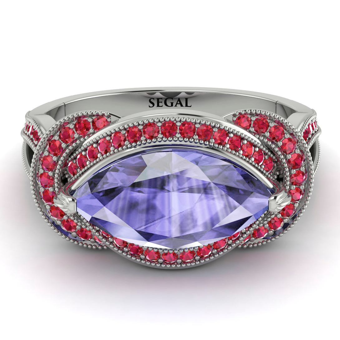 Milgrain Marquise Tanzanite Engagement Ring - Marley No. 212