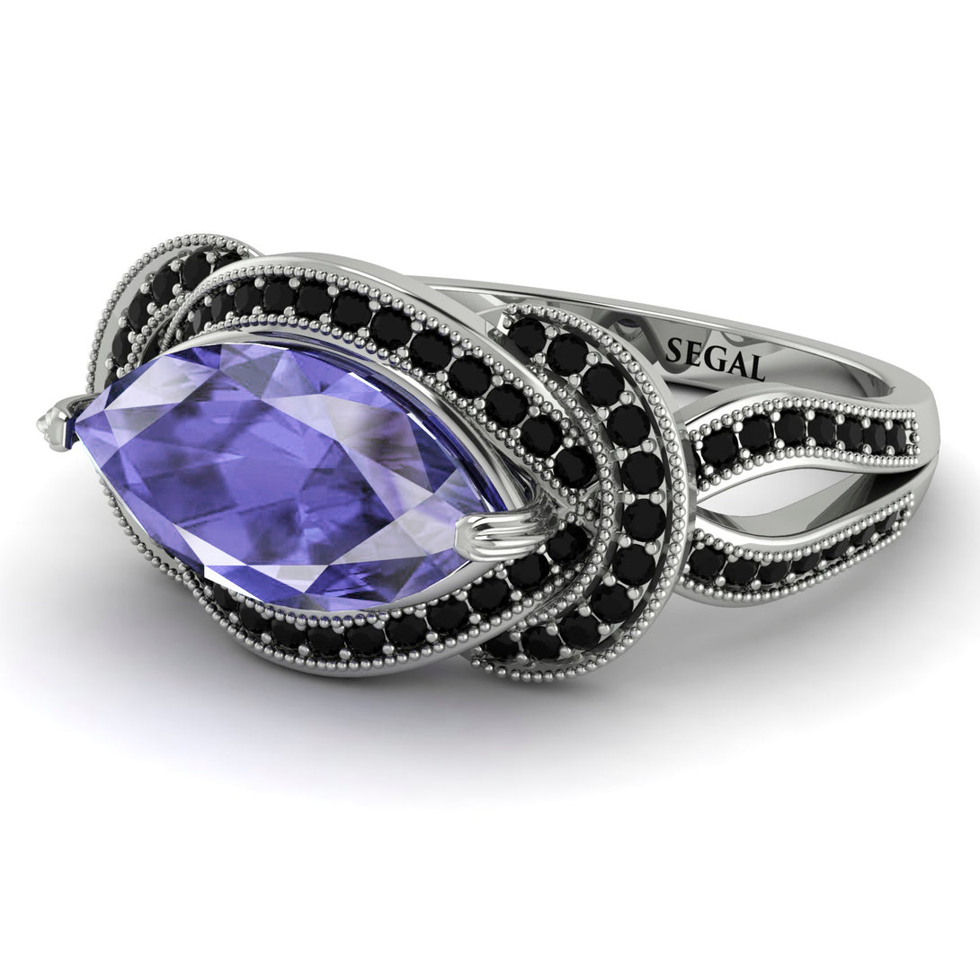 Milgrain Marquise Tanzanite Engagement Ring - Marley No. 209