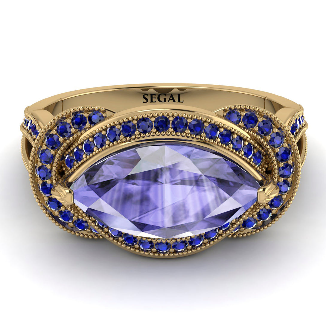 Milgrain Marquise Tanzanite Engagement Ring - Marley No. 213