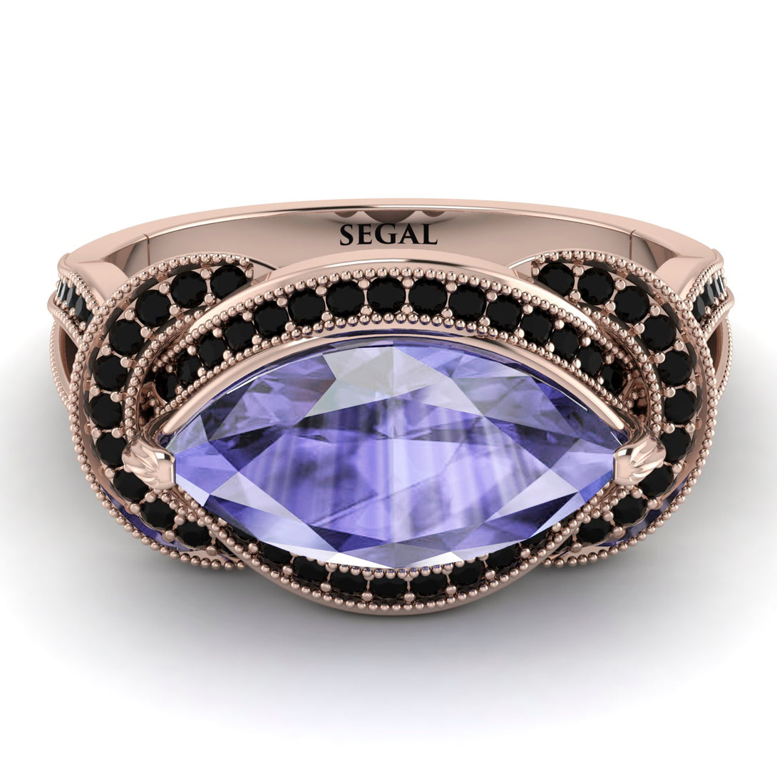 Milgrain Marquise Tanzanite Engagement Ring - Marley No. 208