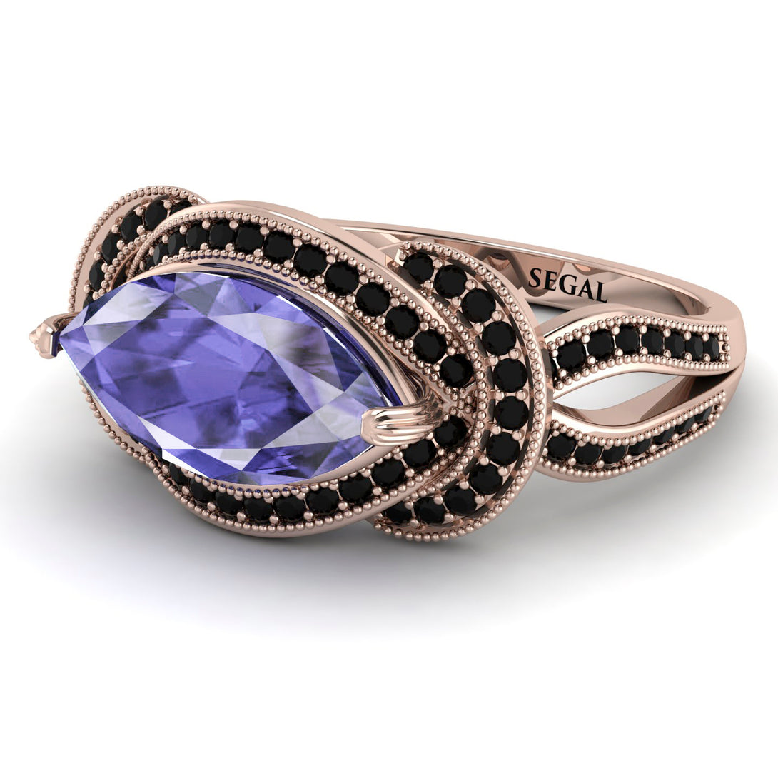 Milgrain Marquise Tanzanite Engagement Ring - Marley No. 208