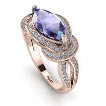 Milgrain Marquise Tanzanite Engagement Ring - Marley No. 202 image 1