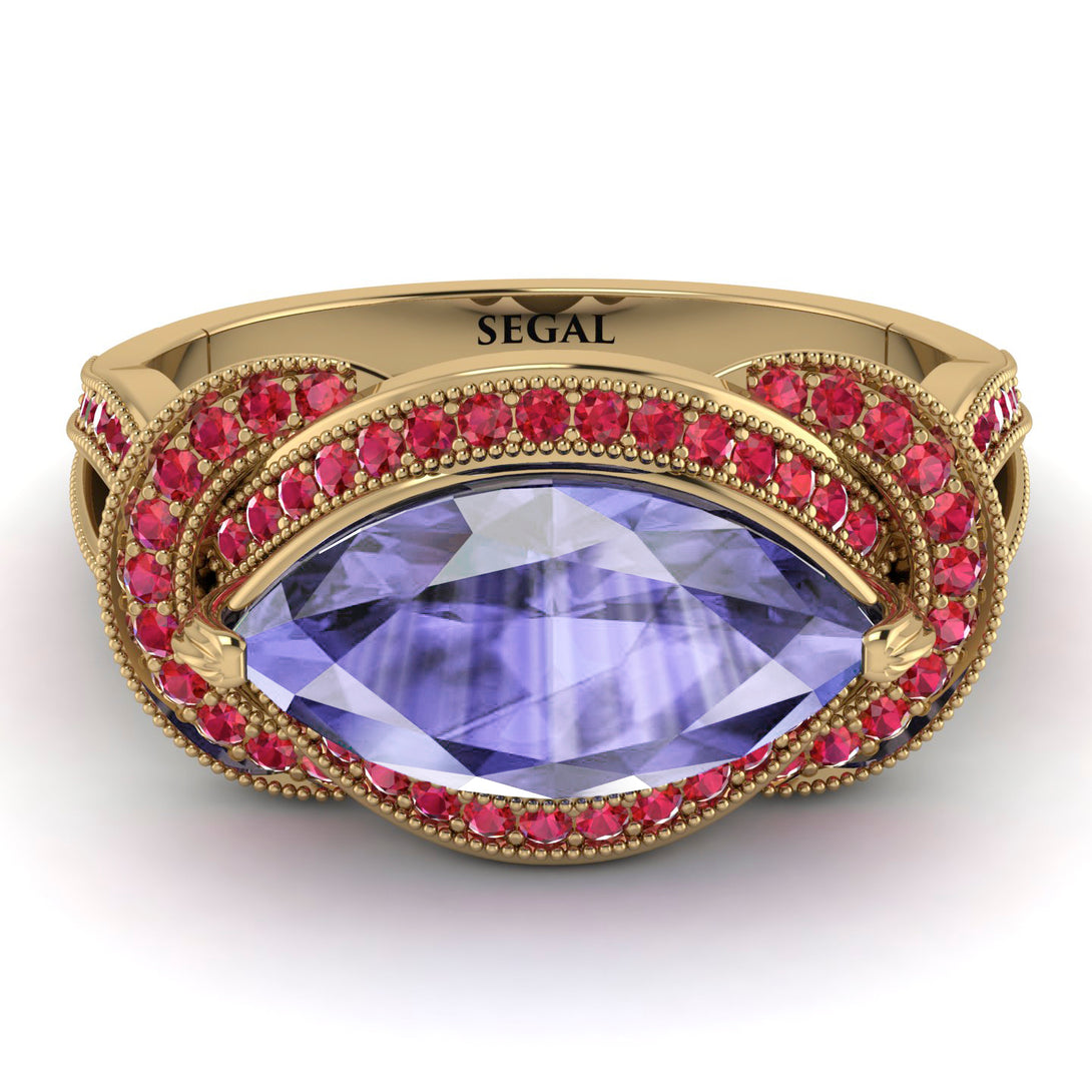 Milgrain Marquise Tanzanite Engagement Ring - Marley No. 210