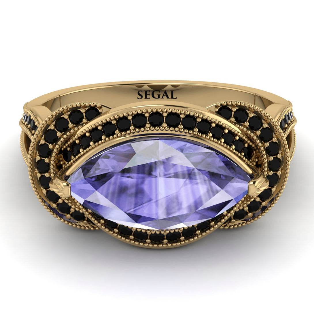Milgrain Marquise Tanzanite Engagement Ring - Marley No. 207