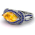 Milgrain Marquise Yellow Diamond Engagement Ring - Marley No. 1015