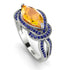 Milgrain Marquise Yellow Diamond Engagement Ring - Marley No. 1015 image 1