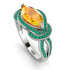 Milgrain Marquise Yellow Diamond Engagement Ring - Marley No. 1006