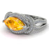 Milgrain Marquise Yellow Diamond Engagement Ring - Marley No. 1003