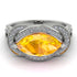 Milgrain Marquise Yellow Diamond Engagement Ring - Marley No. 1003 image 3