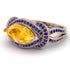 Milgrain Marquise Yellow Diamond Engagement Ring - Marley No. 1014 image 2