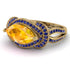 Milgrain Marquise Yellow Diamond Engagement Ring - Marley No. 1013 image 2