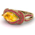 Milgrain Marquise Yellow Diamond Engagement Ring - Marley No. 1010 image 2