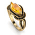 Milgrain Marquise Yellow Diamond Engagement Ring - Marley No. 1007 image 1