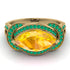 Milgrain Marquise Yellow Diamond Engagement Ring - Marley No. 1004