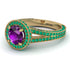 Milgrain Round Amethyst Engagement Ring - Payton No. 304