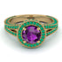 Milgrain Round Amethyst Engagement Ring - Payton No. 304 image 2