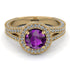 Milgrain Round Amethyst Engagement Ring - Payton No. 301