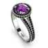 Milgrain Round Amethyst Engagement Ring - Payton No. 309 image 3