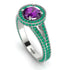 Milgrain Round Amethyst Engagement Ring - Payton No. 306