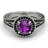 Milgrain Round Amethyst Engagement Ring - Payton No. 309