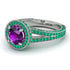 Milgrain Round Amethyst Engagement Ring - Payton No. 306