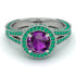 Milgrain Round Amethyst Engagement Ring - Payton No. 306