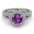 Milgrain Round Amethyst Engagement Ring - Payton No. 303