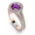 Milgrain Round Amethyst Engagement Ring - Payton No. 302