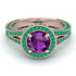 Milgrain Round Amethyst Engagement Ring - Payton No. 305 image 2